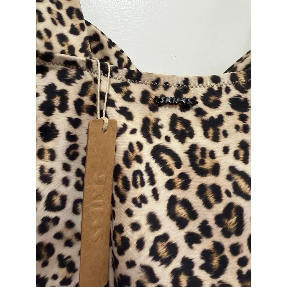 Skims Leopard Print One‑Piece Swimsuit Womans M Beachwear Resortwear bathingsuit